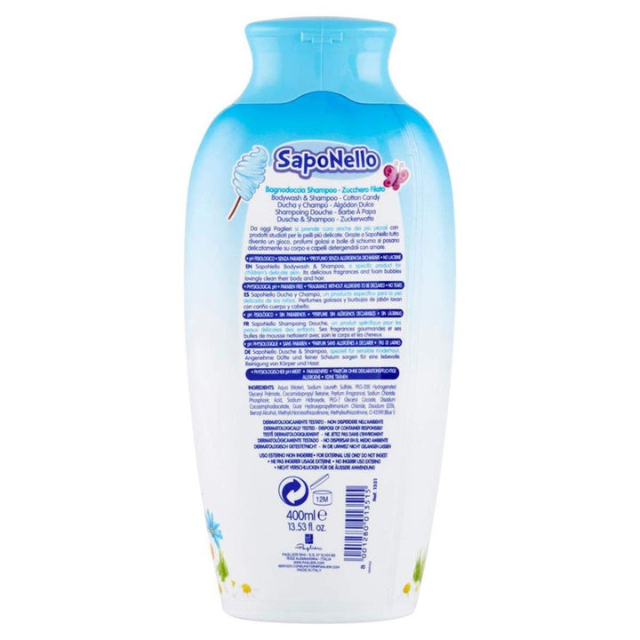 Saponello Delicate Bodywash Shampoo Cotton Candy For Children 400ml - Easy Pharmacy LLC