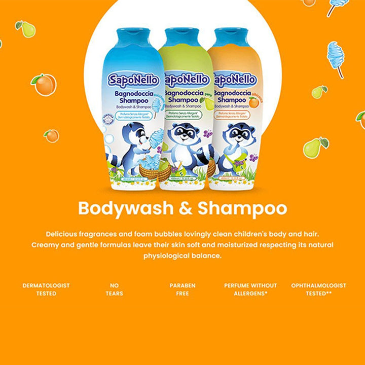 Saponello Delicate Bodywash Shampoo Cotton Candy For Children 400ml - Easy Pharmacy LLC