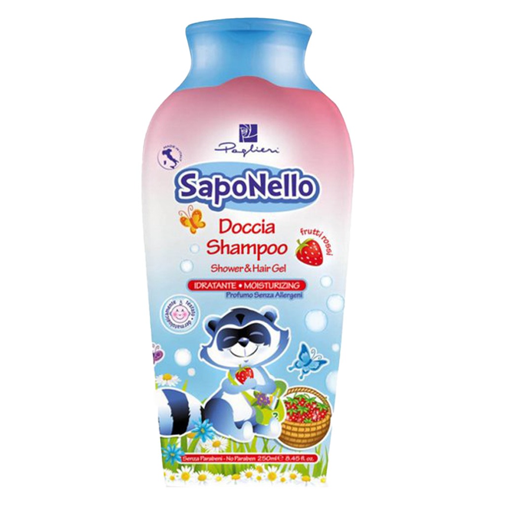 Saponello Moisturizing Fruity Shower & Hair Gel Shampoo For Children 250ml - Easy Pharmacy LLC