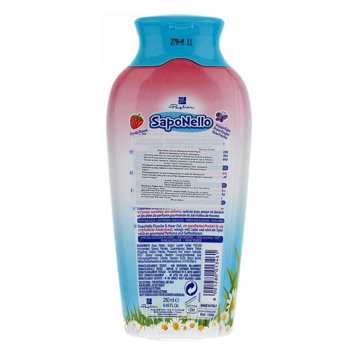 Saponello Moisturizing Fruity Shower & Hair Gel Shampoo For Children 250ml - Easy Pharmacy LLC