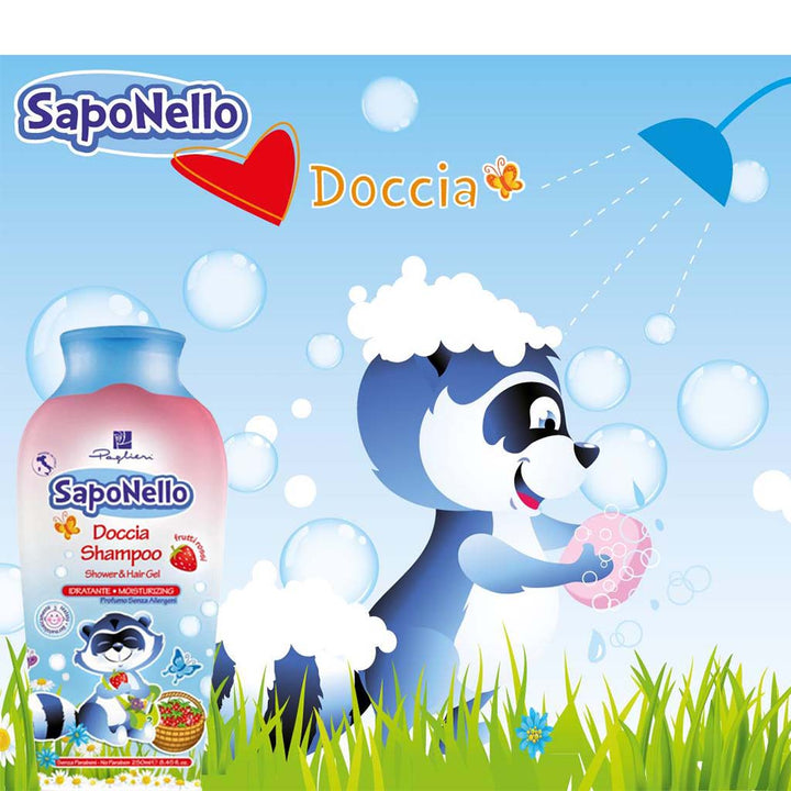 Saponello Moisturizing Fruity Shower & Hair Gel Shampoo For Children 250ml - Easy Pharmacy LLC