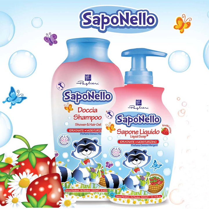 Saponello Moisturizing Fruity Shower & Hair Gel Shampoo For Children 250ml - Easy Pharmacy LLC