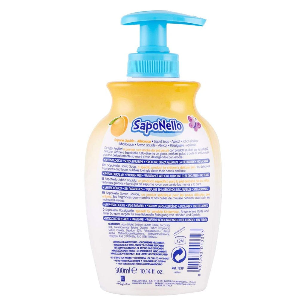 Saponello Baby Liquid Soap Apricot 300ml - Easy Pharmacy LLC