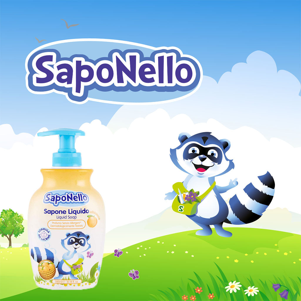 Saponello Baby Liquid Soap Apricot 300ml - Easy Pharmacy LLC