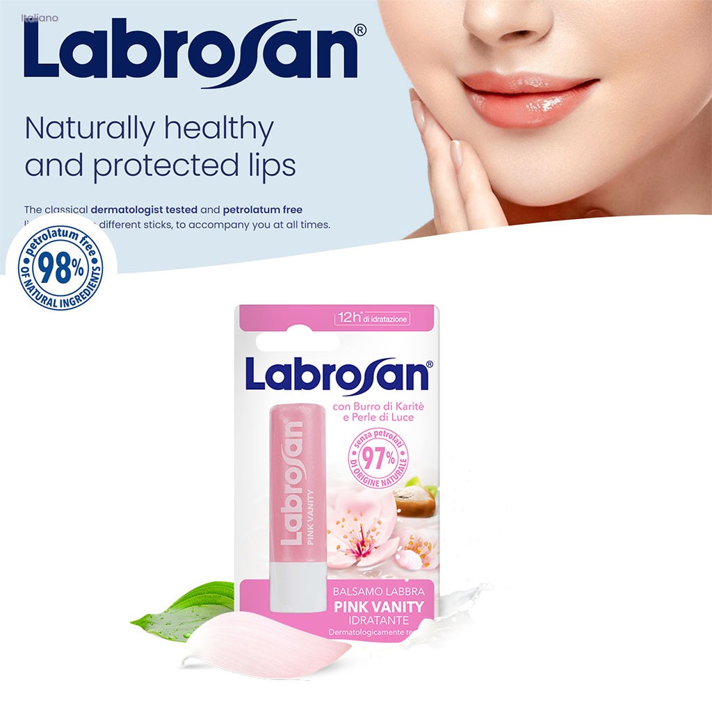 Labrosan Blister Lip Balm Pink Vanity For 12 Hour Moisturization 5.5ml - Easy Pharmacy LLC