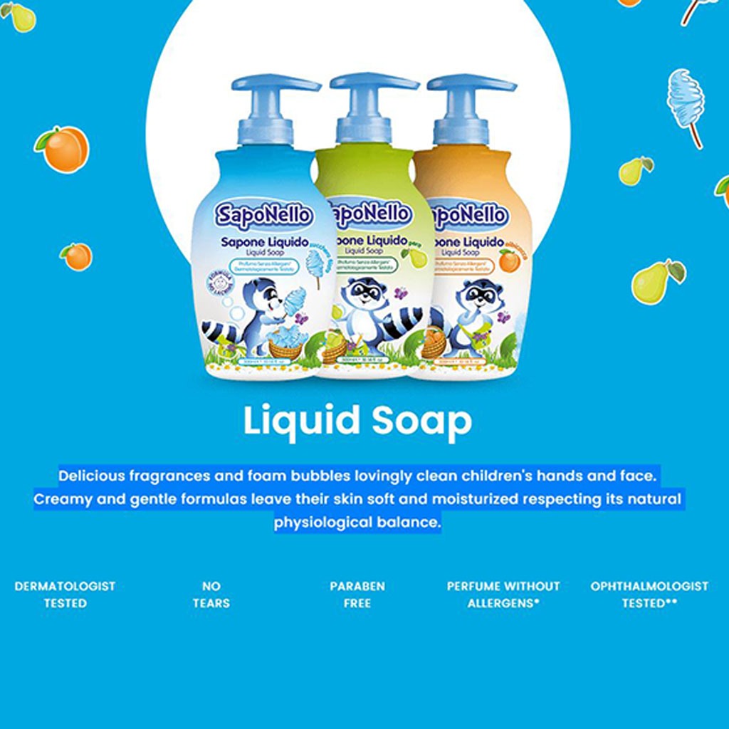 Saponello Baby Liquid Soap Cotton Candy 300ml - Easy Pharmacy LLC