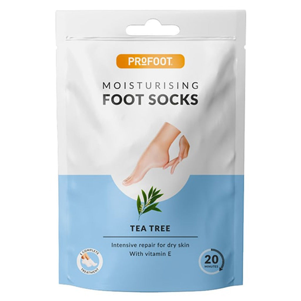 Profoot Deep Moisturizing Foot Socks With Tea Tree & Vitamin E For Dry Skin Repair, Pack of 1 Pair - Easy Pharmacy LLC