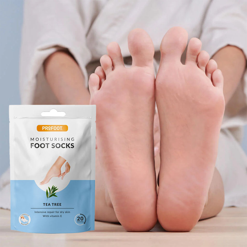 Profoot Deep Moisturizing Foot Socks With Tea Tree & Vitamin E For Dry Skin Repair, Pack of 1 Pair - Easy Pharmacy LLC