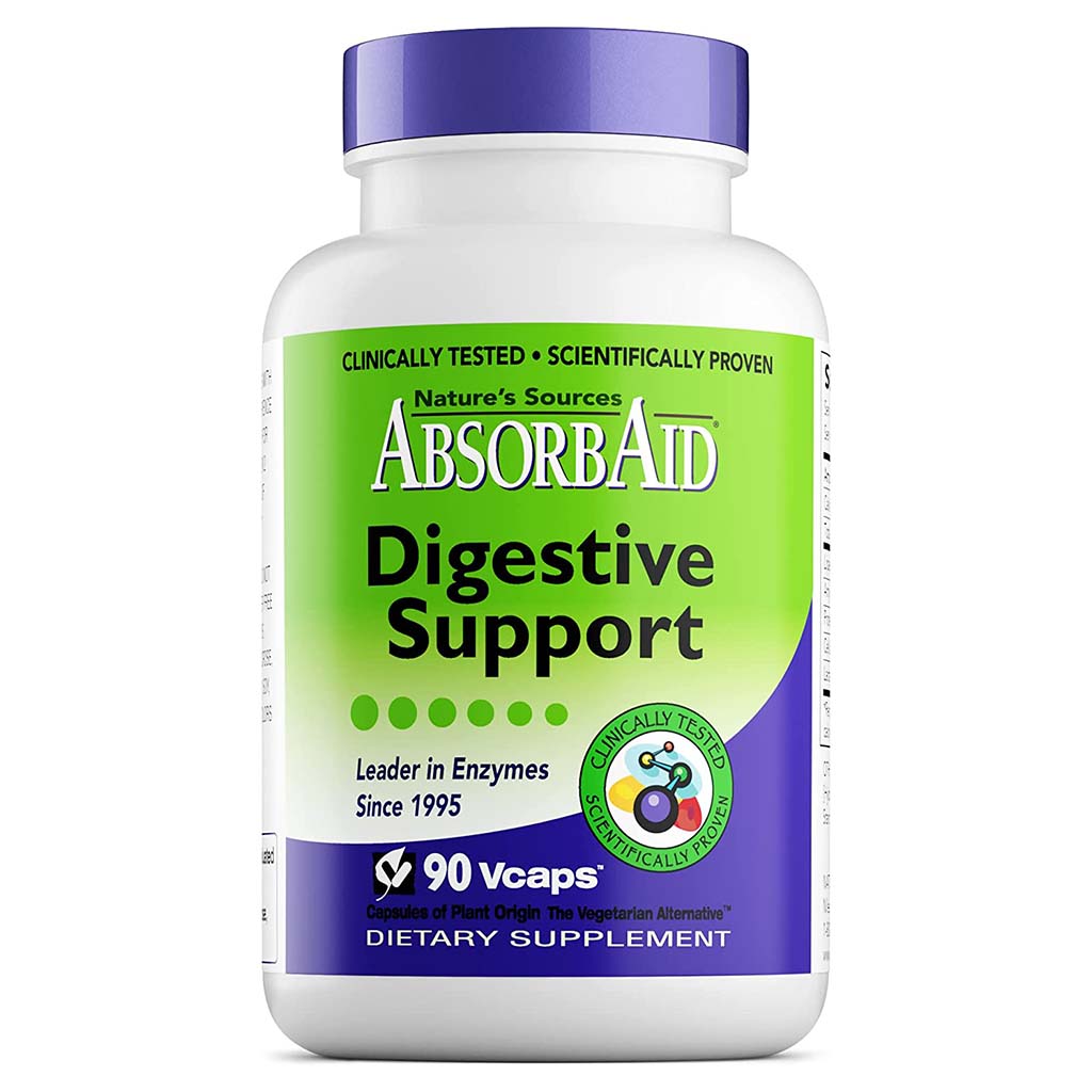 Nature's Sources AbsorbAid Digestive Enzyme Vegetarian Capsules For Digestive Support, Pack of 90's - Easy Pharmacy LLC