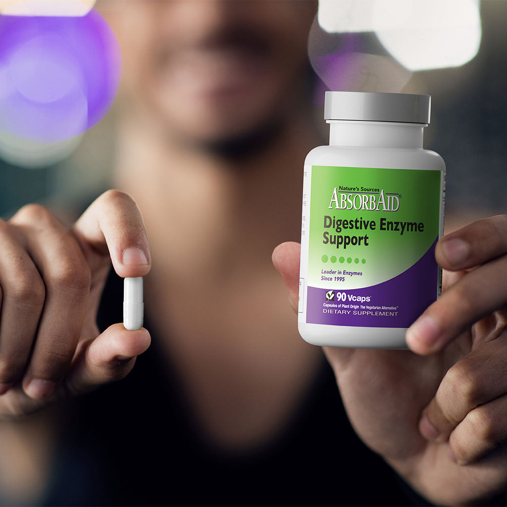 Nature's Sources AbsorbAid Digestive Enzyme Vegetarian Capsules For Digestive Support, Pack of 90's - Easy Pharmacy LLC