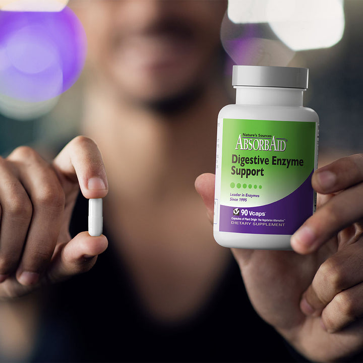 Nature's Sources AbsorbAid Digestive Enzyme Vegetarian Capsules For Digestive Support, Pack of 90's - Easy Pharmacy LLC
