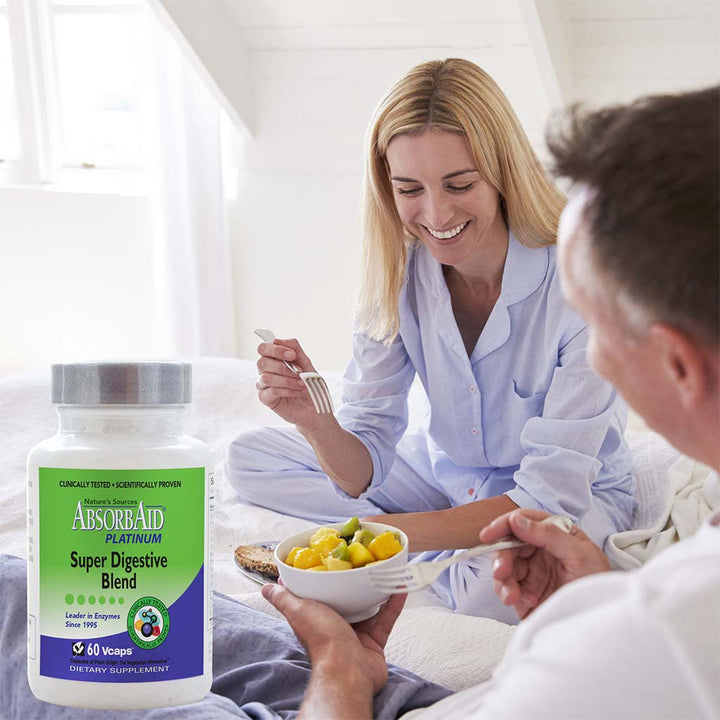 Nature's Sources AbsorbAid Platinum Super Digestive Enzyme & Probiotic Blend Vegetarian Capsules For Digestive Support, Pack of 60's - Easy Pharmacy LLC