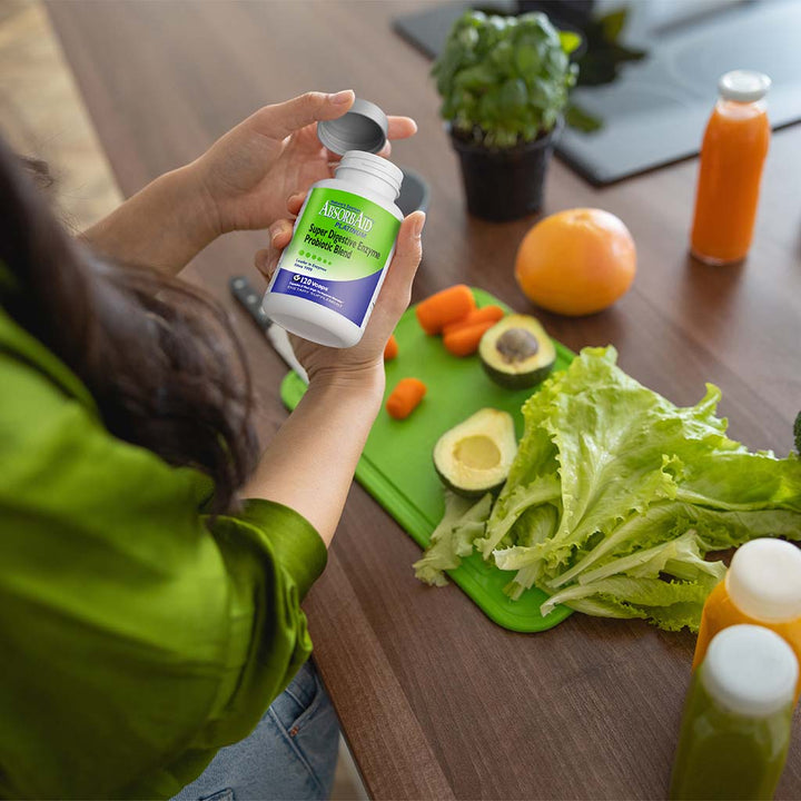 Nature's Sources AbsorbAid Platinum Super Digestive Enzyme & Probiotic Blend Vegetarian Capsules For Digestive Support, Pack of 120's - Easy Pharmacy LLC