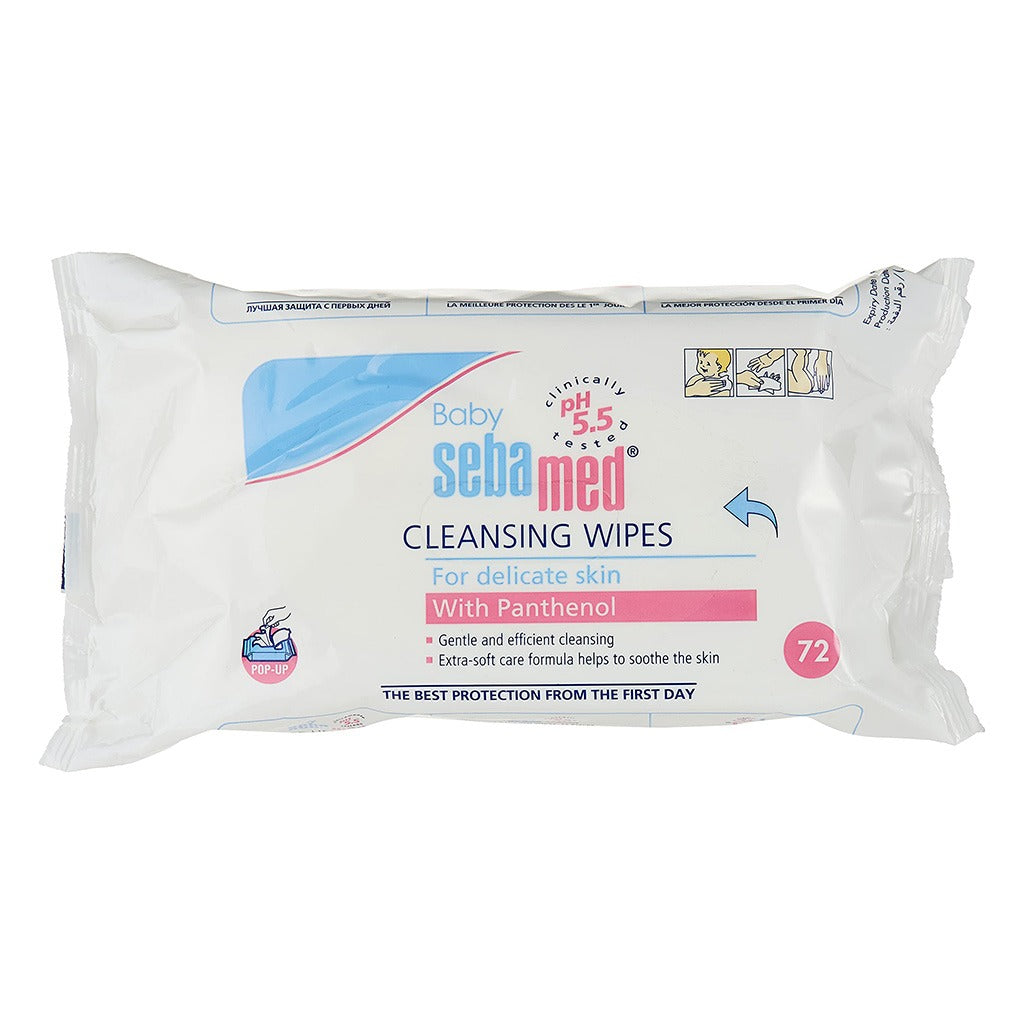 Sebamed Baby Cleansing Wet Wipes With Panthenol For Delicate Skin, Pack of 5 x 72's - Easy Pharmacy LLC