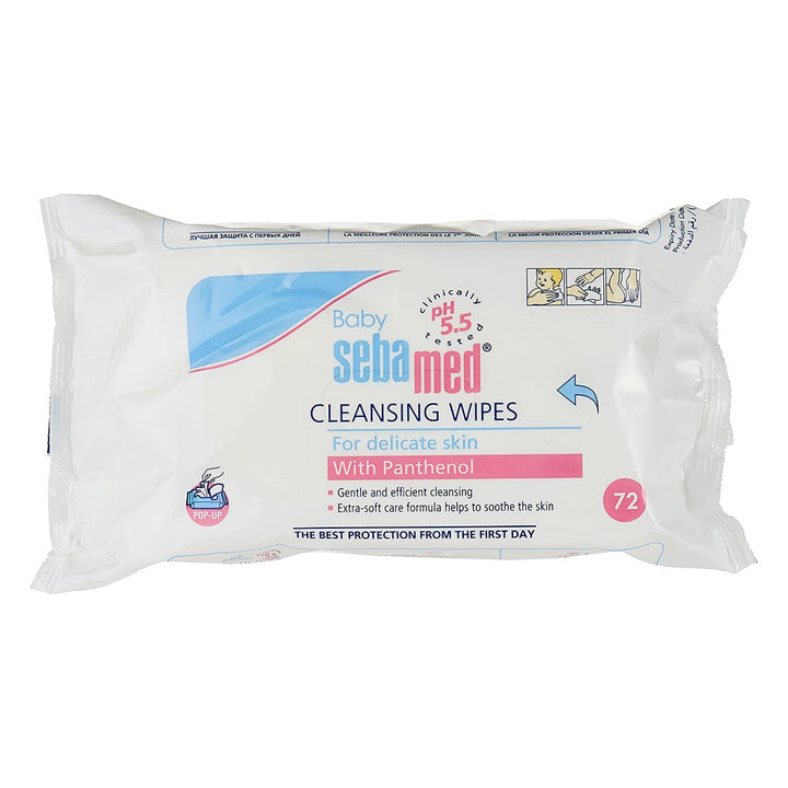 Sebamed Baby Cleansing Wet Wipes With Panthenol For Delicate Skin, Pack of 5 x 72's - Easy Pharmacy LLC
