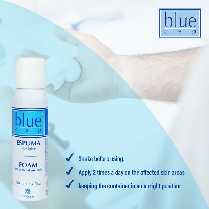 Blue Cap Facial Cleansing Foam For Dry, Irritated & Itchy Skin 100ml - Easy Pharmacy LLC