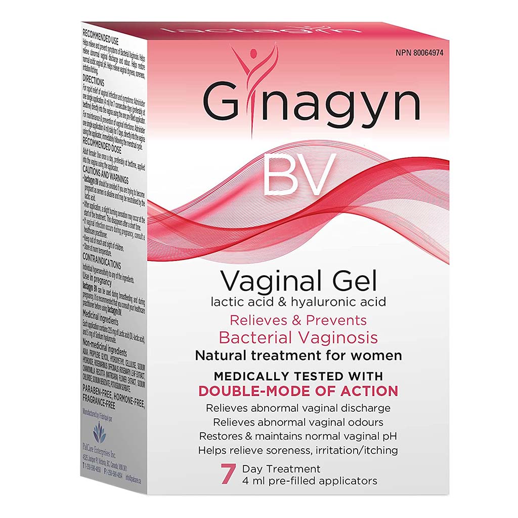 Gynagyn BV Hyaluronic Acid & Lactic Acid Single-Use Vaginal Gel For Bacterial Vaginosis, Pack of 7 x 4ml Pre-Filled Applicators - Easy Pharmacy LLC
