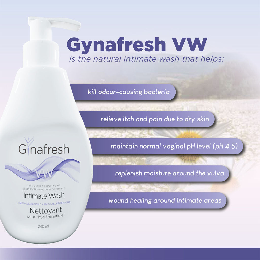 Gynafresh VW Anti-Odour Cleansing Anti-Bacterial Intimate Wash For Women 240ml - Easy Pharmacy LLC
