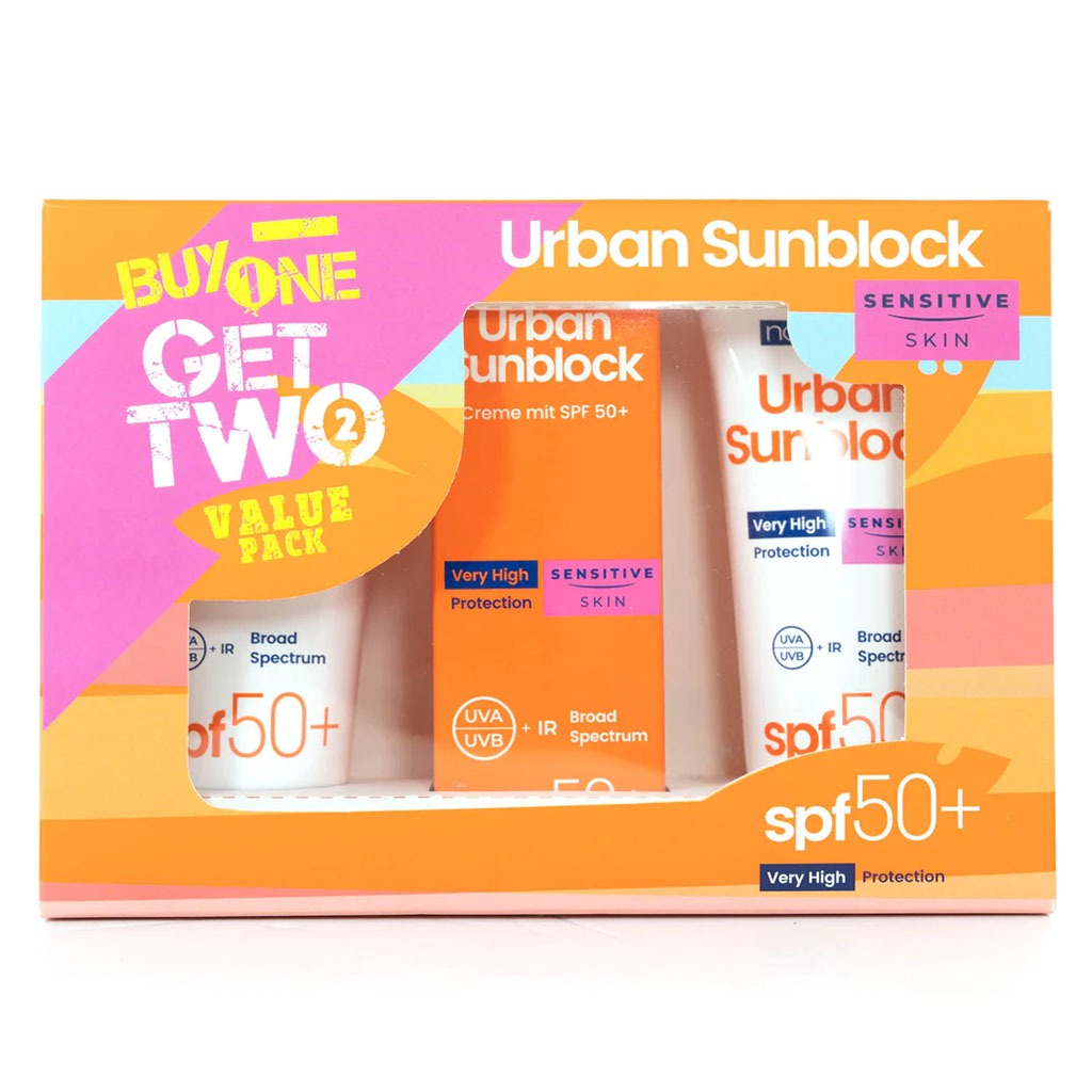 Novaclear Urban Sunblock SPF 50+ Face Sunscreen For Sensitive Skin 40ml, Value Pack of 1+2's - Easy Pharmacy LLC