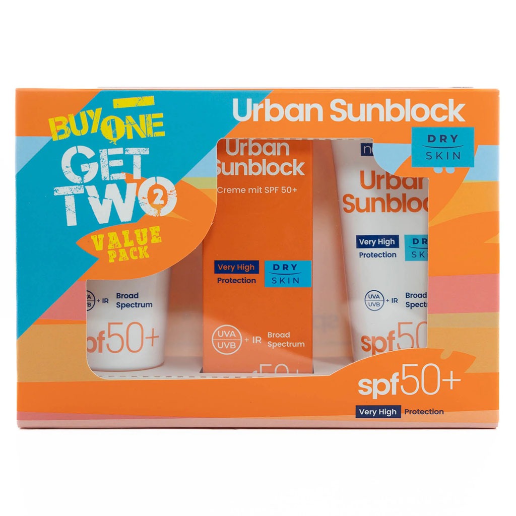 Novaclear Urban Sunblock SPF 50+ Face Sunscreen For Dry Skin 40ml, Value Pack of 1+2's - Easy Pharmacy LLC