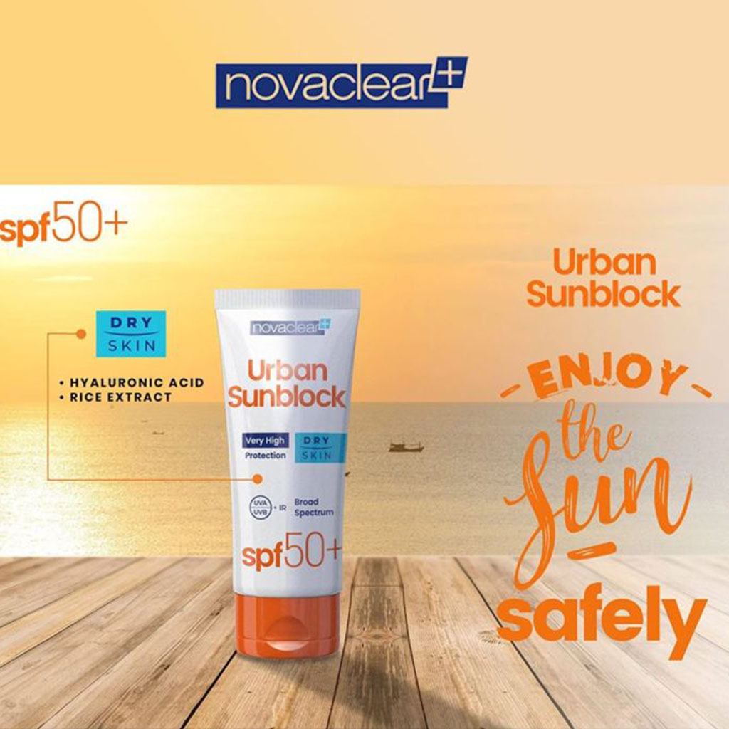 Novaclear Urban Sunblock SPF 50+ Face Sunscreen For Dry Skin 40ml, Value Pack of 1+2's - Easy Pharmacy LLC