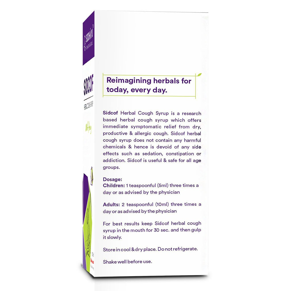 Siddhayu Sidcof Herbal Alcohol-Free Cough Syrup With Honey 100ml