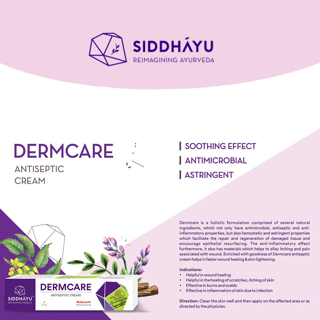 Siddhayu Dermcare Antiseptic Cream For Wounds & Burns 30g - Easy Pharmacy LLC