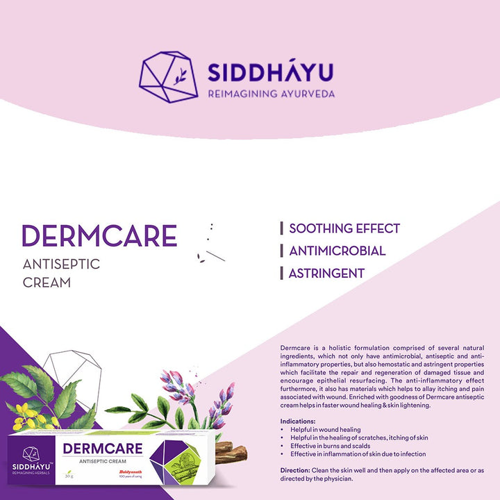 Siddhayu Dermcare Antiseptic Cream For Wounds & Burns 30g - Easy Pharmacy LLC