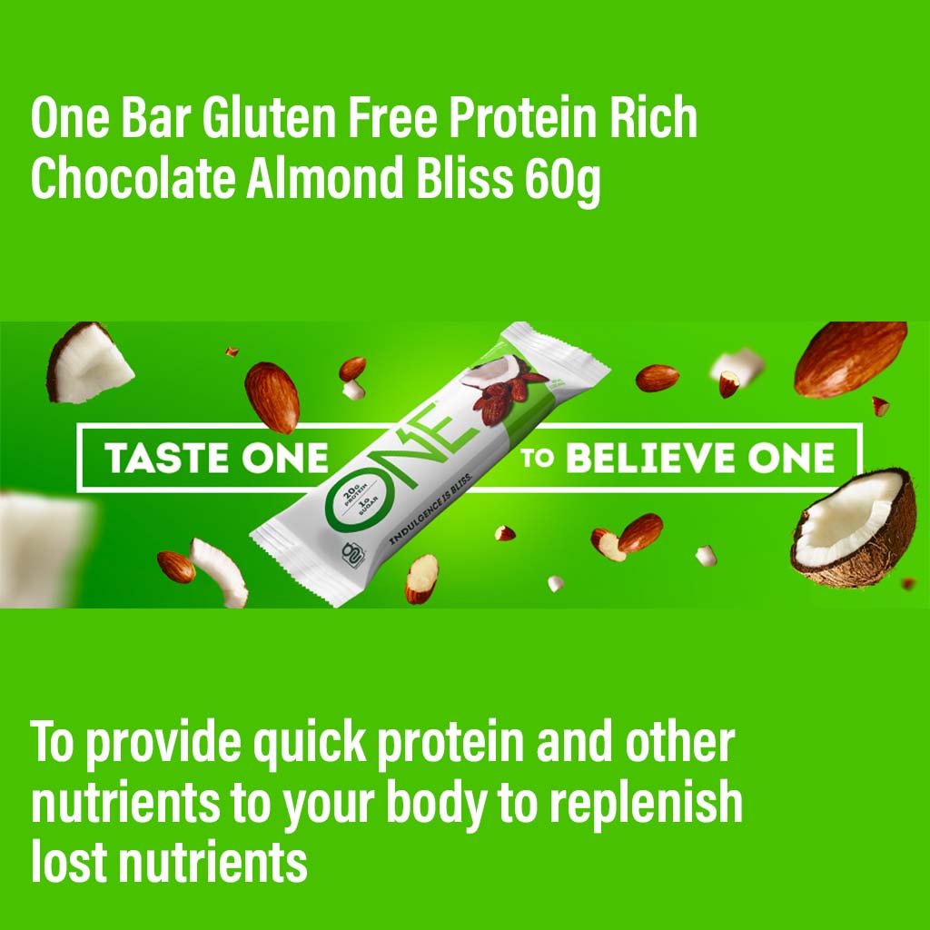 One Bar Gluten Free Protein Almond Bliss Flavored Protein Bar 60g - Easy Pharmacy LLC