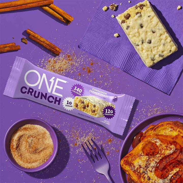 One Bar Gluten Free Crunch Cinnamon French Toast Flavored Protein Bar 40g - Easy Pharmacy LLC