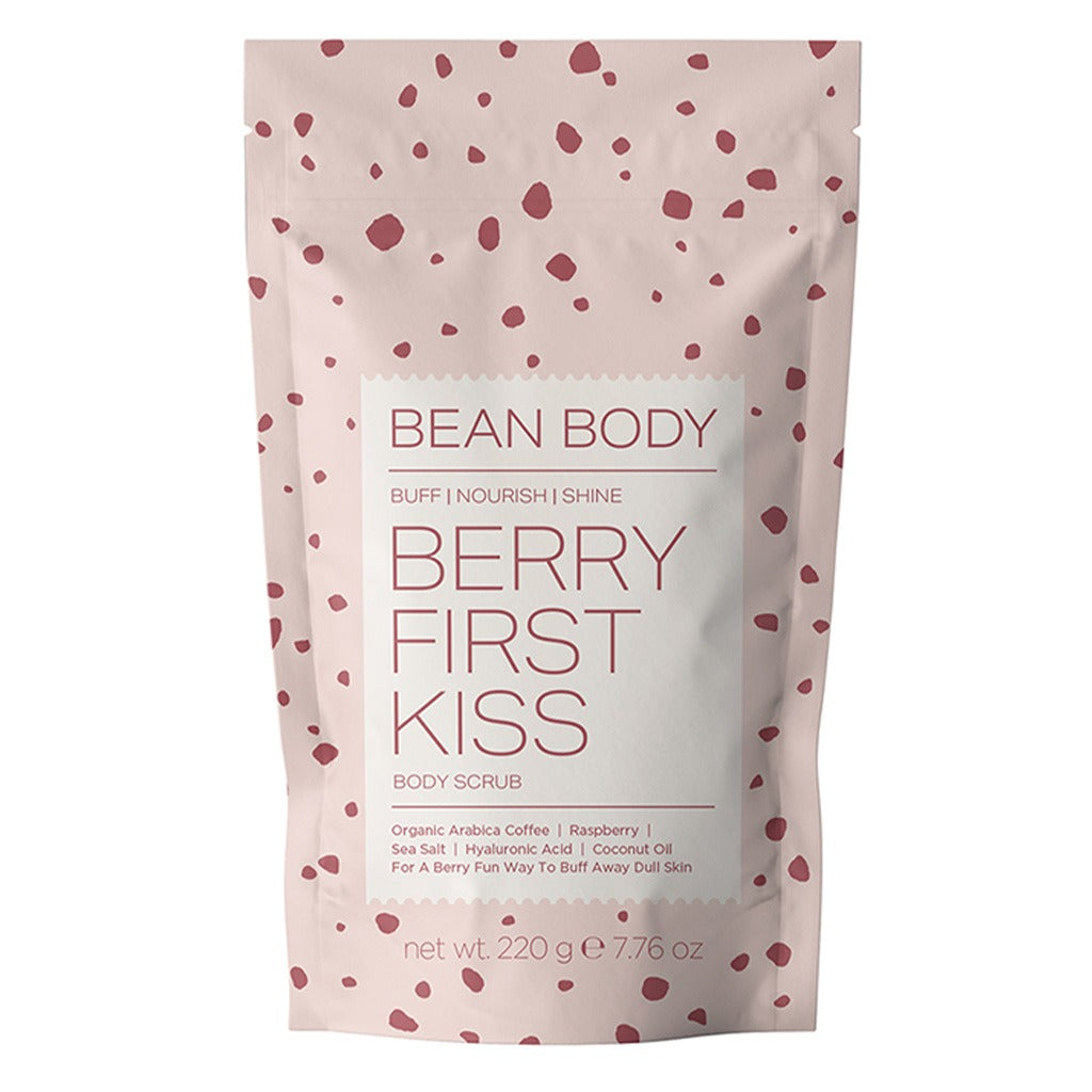 BeanBody Berry First Kiss Nourishing Body Scrub With Coffee & Raspberry 220g - Easy Pharmacy LLC