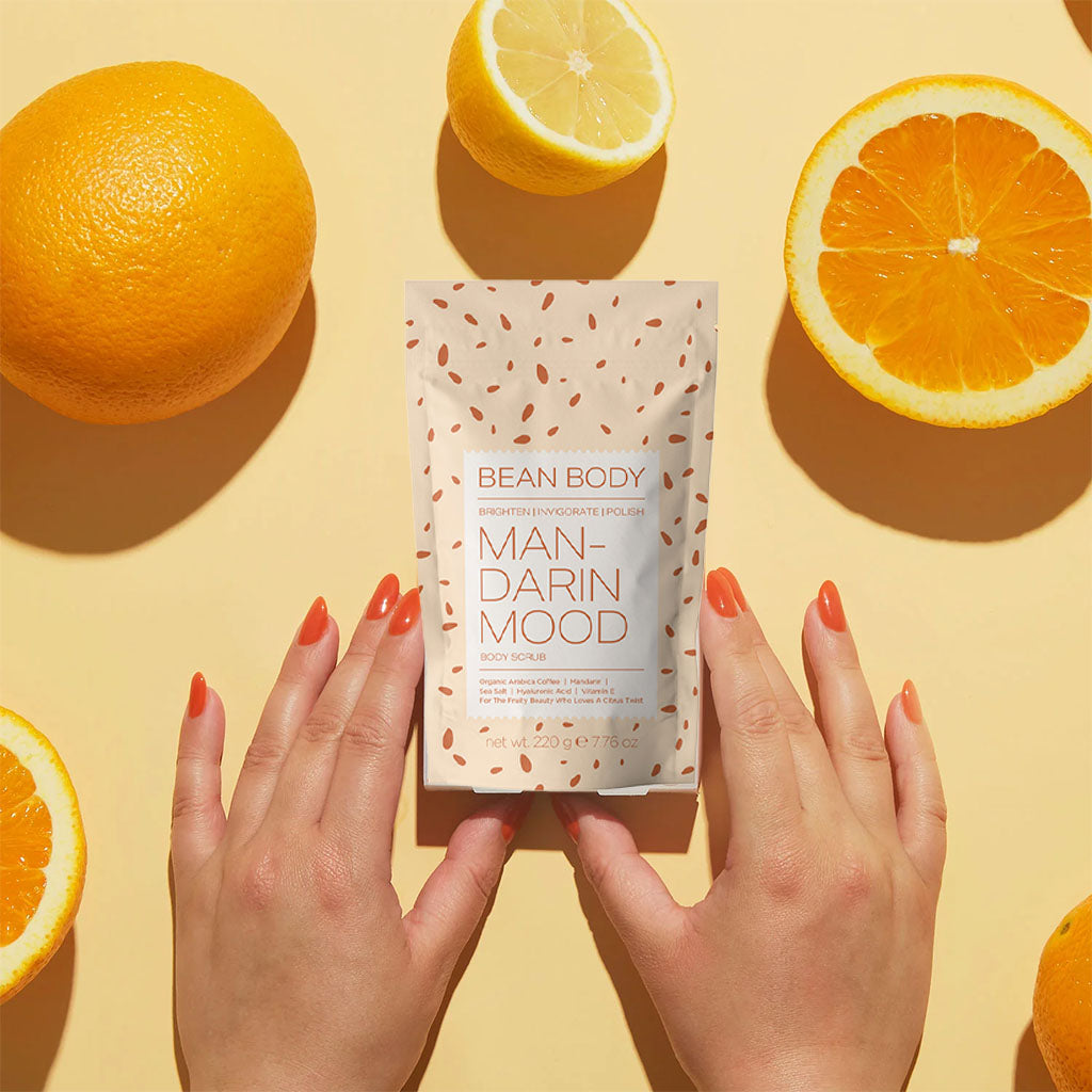 BeanBody Mandarin Mood Brightening Body Scrub 220g - Easy Pharmacy LLC