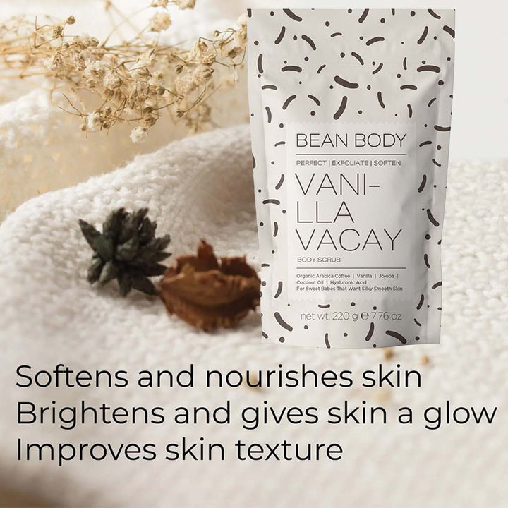 BeanBody Vanilla Vacay Exfoliating Body Scrub 220g - Easy Pharmacy LLC