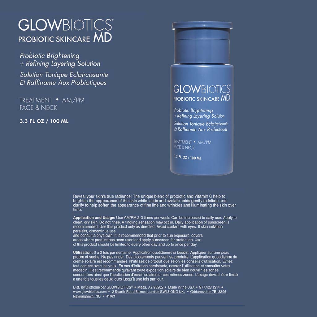 GlowBiotics Probiotic Brightening + Refining Layering Treatment Solution For Face And Neck 100ml - Easy Pharmacy LLC