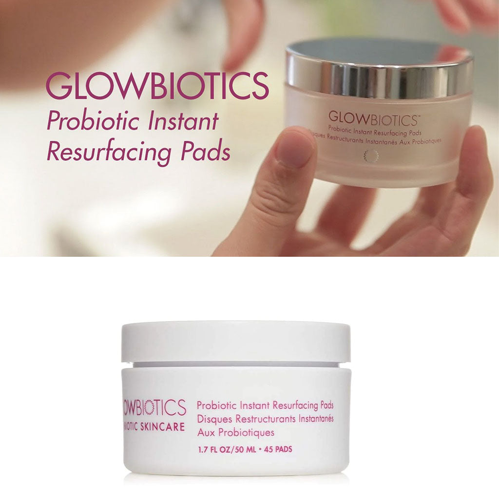 GlowBiotics Probiotic Instant Resurfacing Gentle Facial Exfoliating Pads With AHA, Pack of 45's - Easy Pharmacy LLC