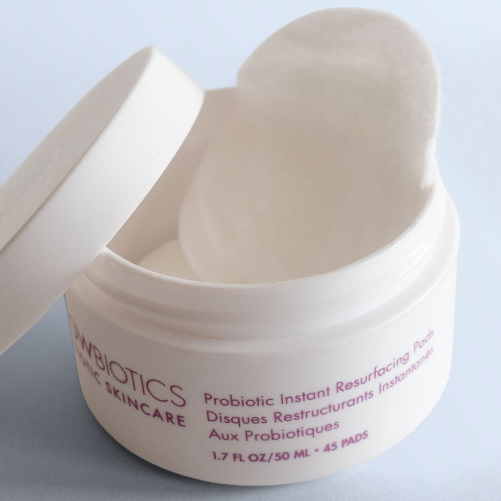 GlowBiotics Probiotic Instant Resurfacing Gentle Facial Exfoliating Pads With AHA, Pack of 45's - Easy Pharmacy LLC