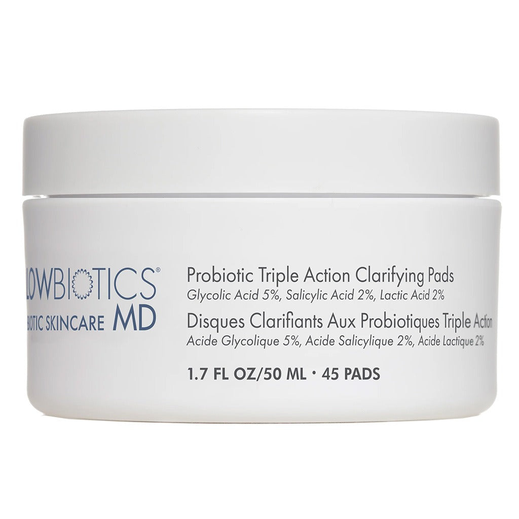 GlowBiotics Probiotic Triple Action Acne Clarifying Pad With Non-Drying AHA & BHA, Pack of 45's - Easy Pharmacy LLC