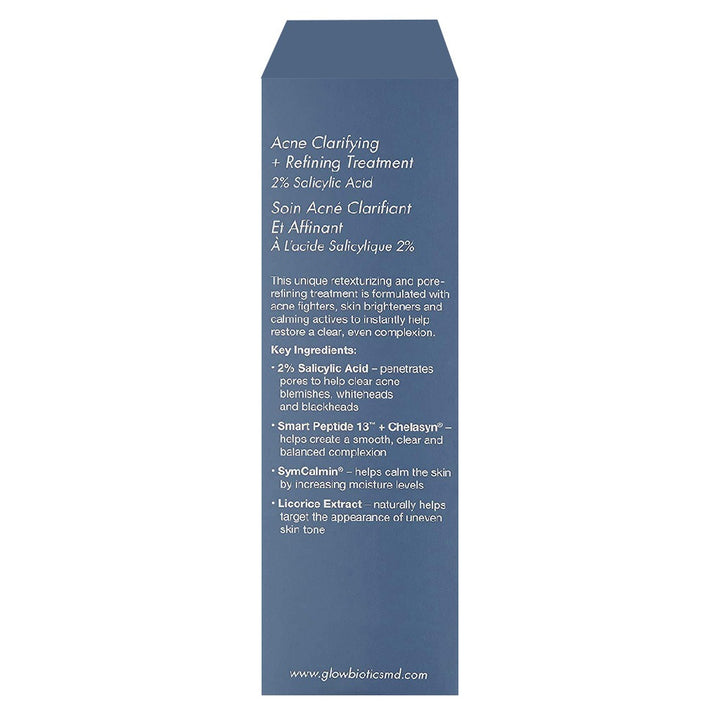 GlowBiotics Probiotic Acne Clarifying + Refining Treatment With AHA & BHA For Oily And Combination Skin 30ml - Easy Pharmacy LLC