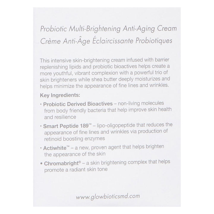 GlowBiotics Probiotic Multi-Brightening Anti-Aging Cream For Dry and Normal Skin 50ml - Easy Pharmacy LLC