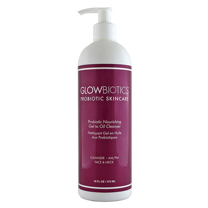 GlowBiotics Probiotic Nourishing Gel to Oil Face Cleanser For Dry, Normal & Sensitive Skin 473ml - Easy Pharmacy LLC