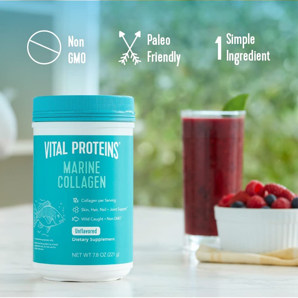 Vital Proteins Marine Collagen Unflavoured Powder For For Hair, Skin & Nails 221g - Easy Pharmacy LLC