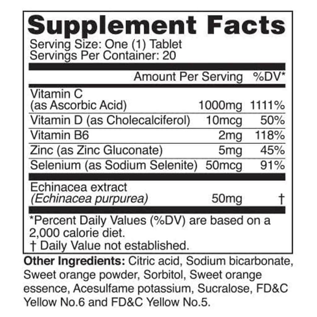 Natural Fervor Vitalshield Immune Support Effervescent Tablets, Pack of 20's - Easy Pharmacy LLC