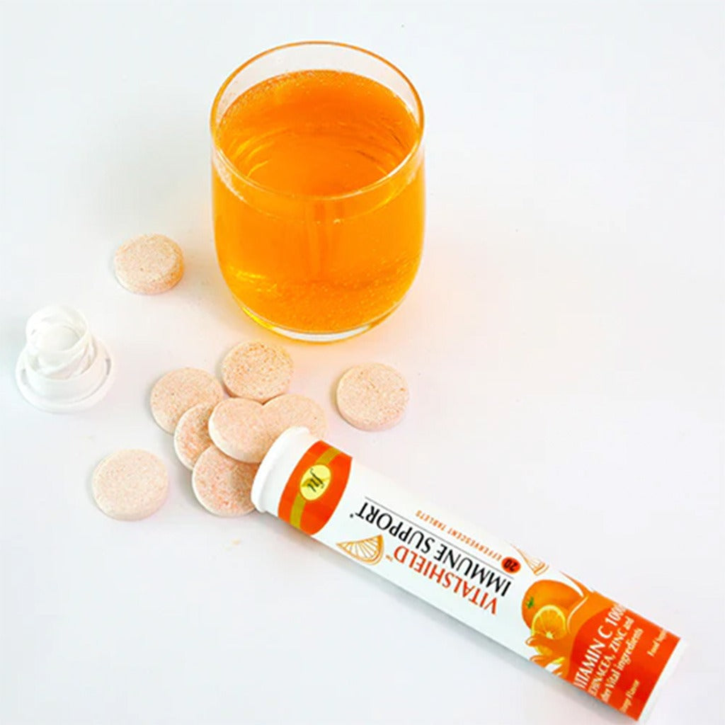 Natural Fervor Vitalshield Immune Support Effervescent Tablets, Pack of 20's - Easy Pharmacy LLC