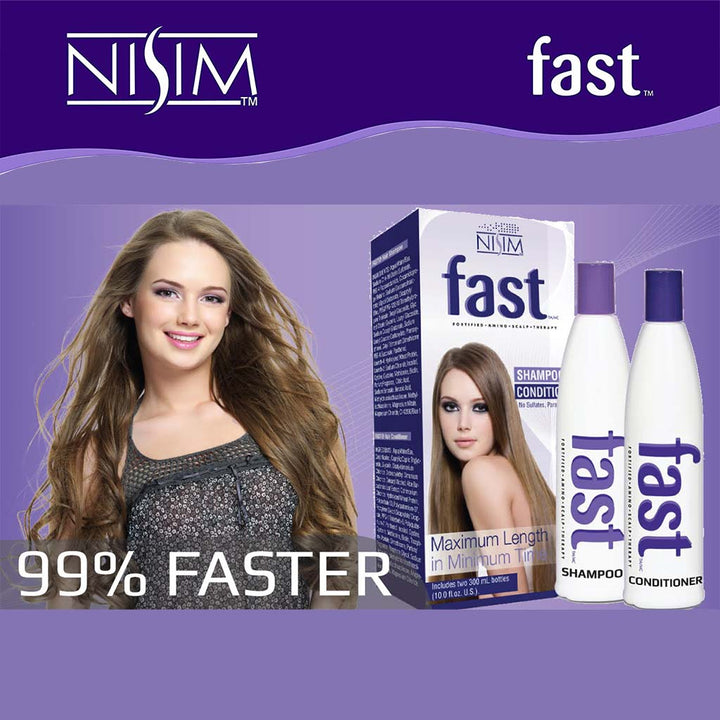 Nisim FAST Fortified Amino Scalp Therapy 300ml Sulfate Free Shampoo & Conditioner, Pack of 2's - Easy Pharmacy LLC