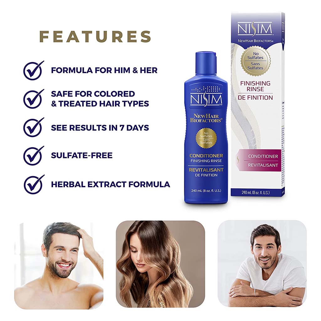 Nisim NewHair Biofactors Finishing Rinse Sulfate Free Conditioner 240ml - Easy Pharmacy LLC