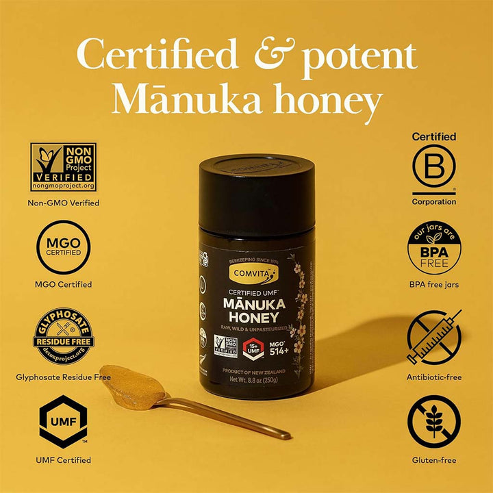 Comvita Manuka Honey With UMF 15+ & MGO 514+ 250g - Easy Pharmacy LLC