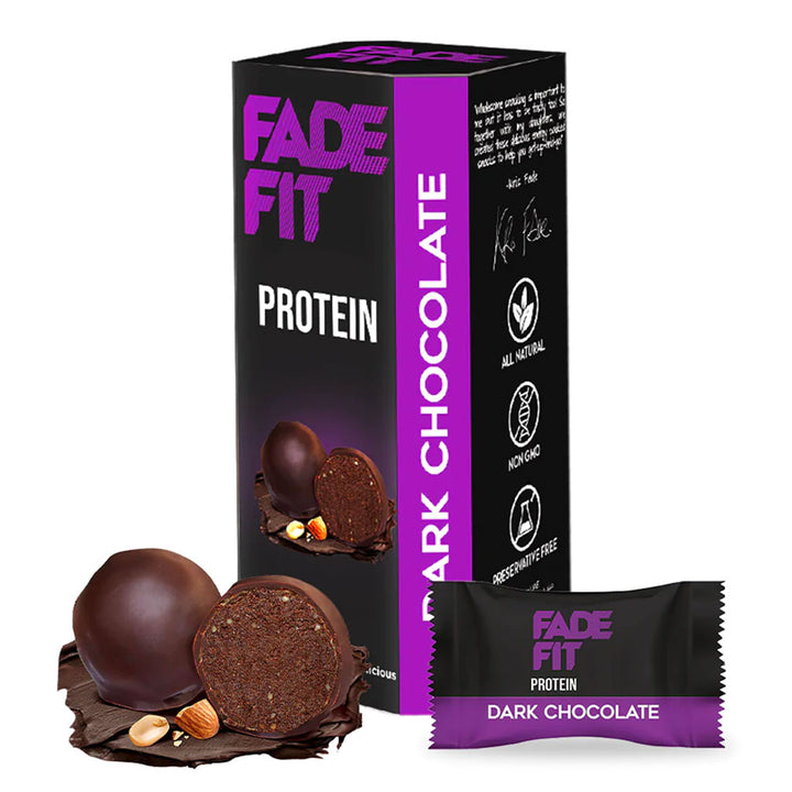 Fade Fit Protein Balls Snack, Dark Chocolate 30g - Easy Pharmacy LLC