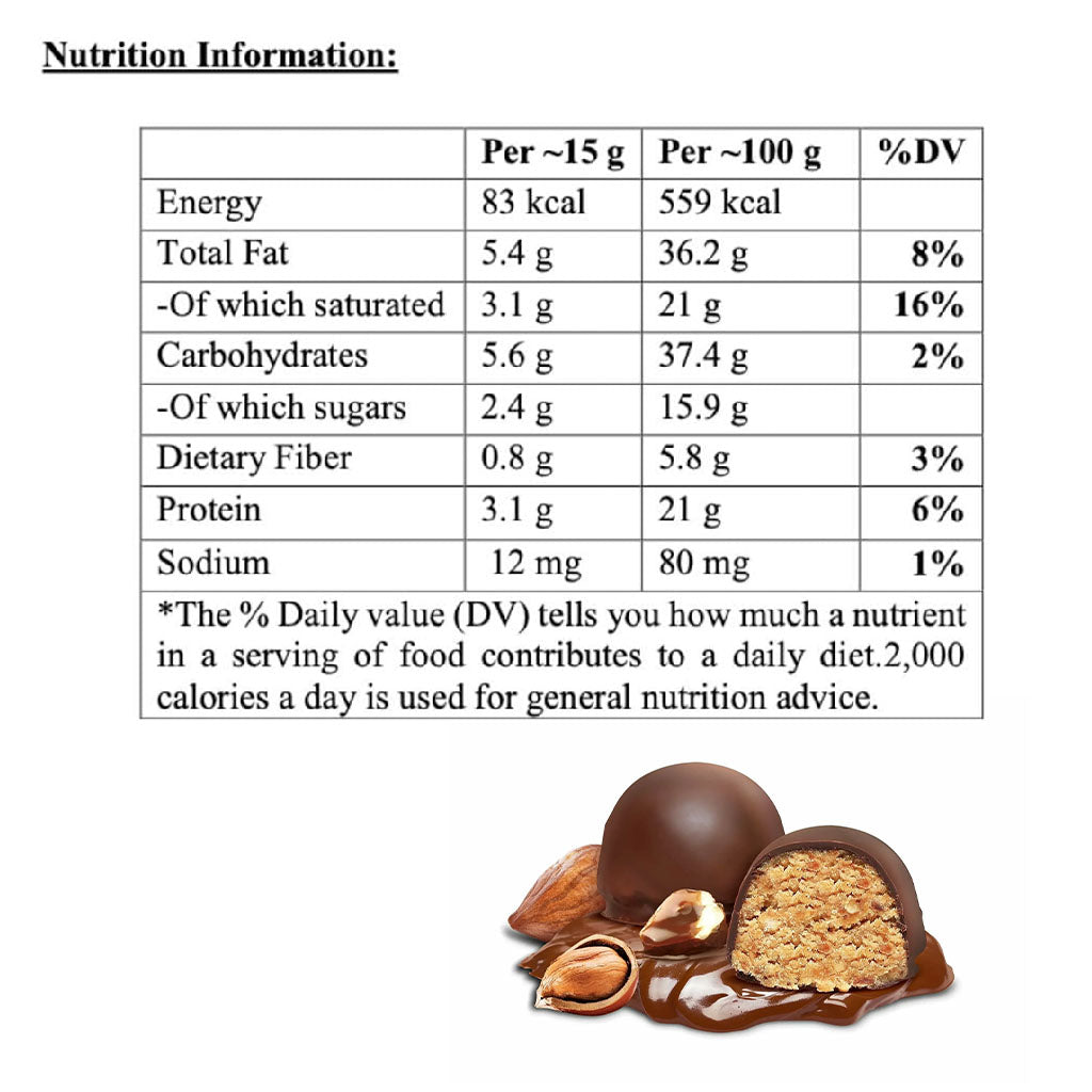 Fade Fit Protein Balls Snack, Hazelnut 30g - Easy Pharmacy LLC