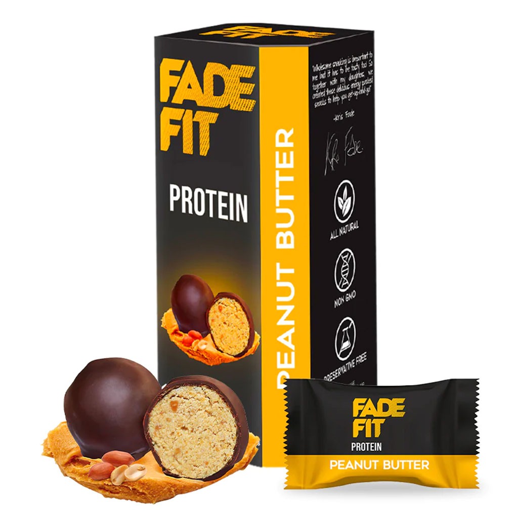 Fade Fit Protein Balls Snack, Peanut Butter 60g - Easy Pharmacy LLC