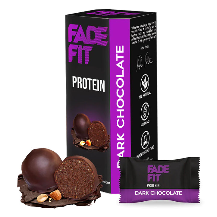 Fade Fit Protein Balls Snack, Dark Chocolate 60g - Easy Pharmacy LLC